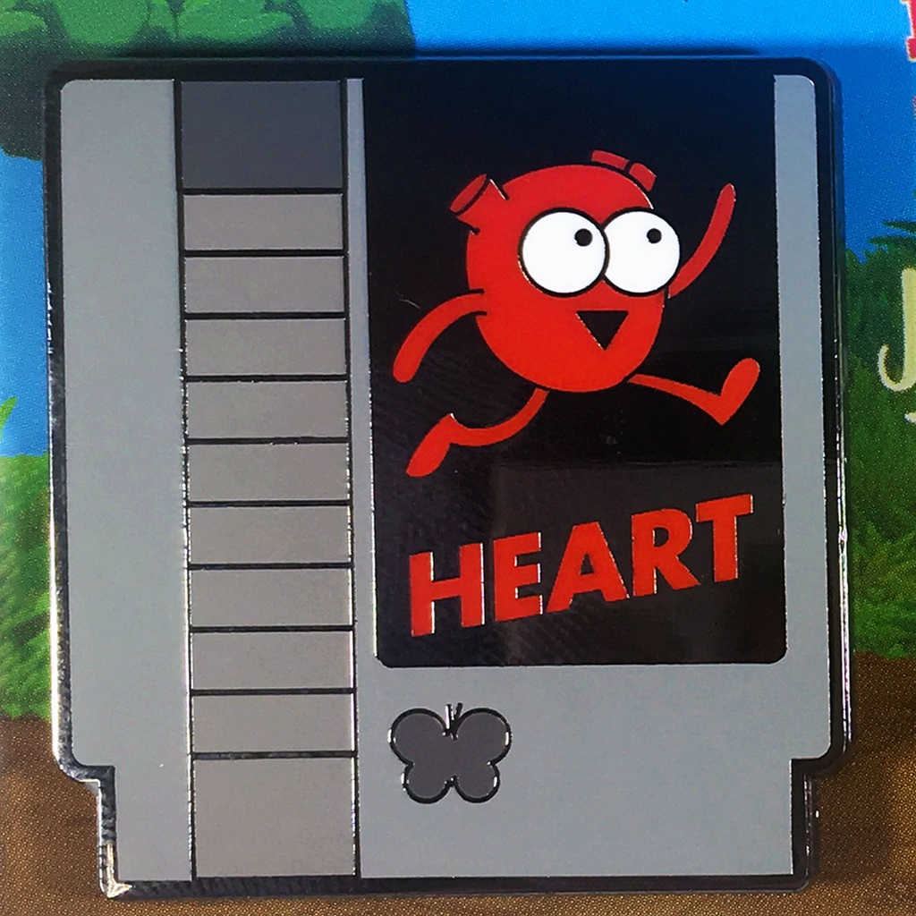 Heart and Brain Cartridge Enamel Pin Set
