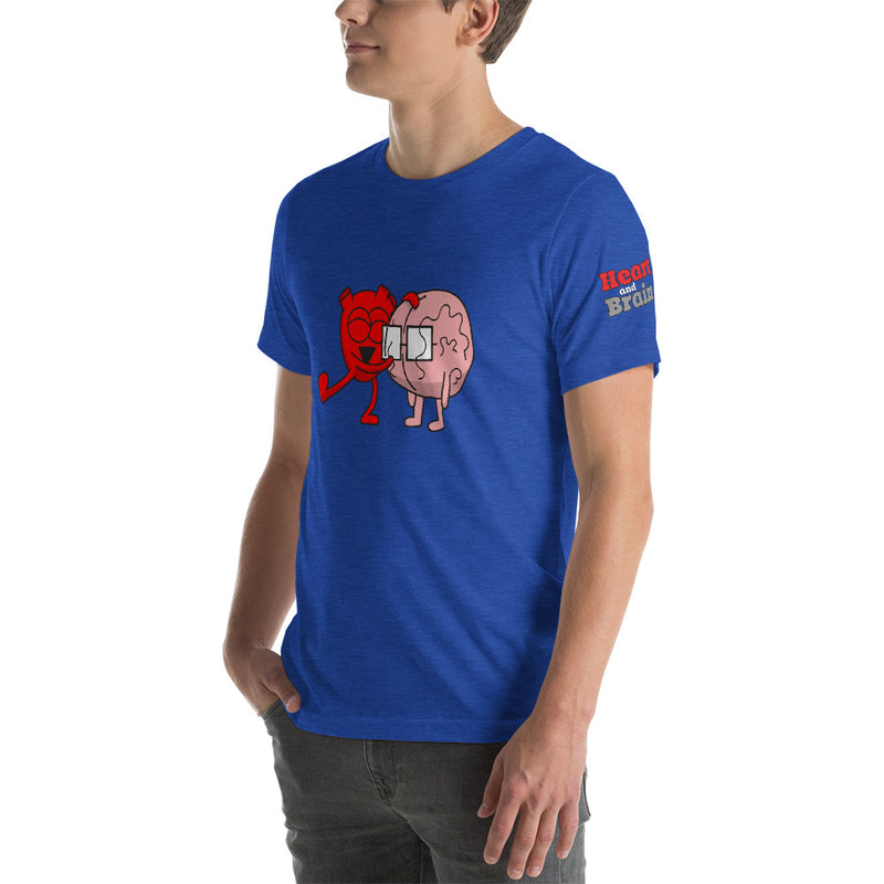 Heart Hugs Brain Short-Sleeve Unisex T-Shirt