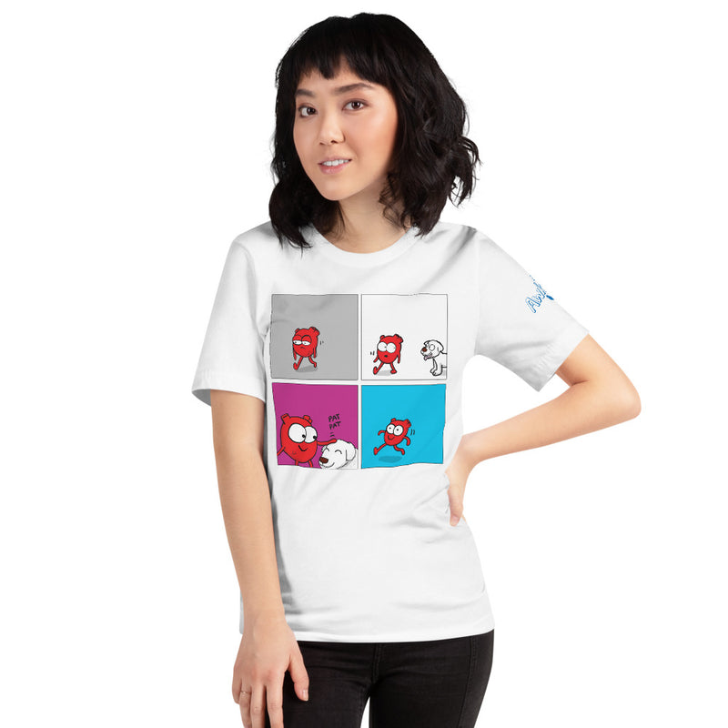 Heart Plus Dog Short-Sleeve Unisex T-Shirt